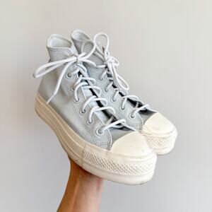 Converse All Star Women's Chuck Taylor Lift Lux Sneakers Light Blue 6